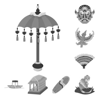 Asya ve coğrafya işareti vektör illüstrasyon. Web için Asya ve turizm stok sembolü seti.