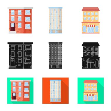 Belediye izole nesnesini ve merkezi sembolü. Belediye topluluğu ve Emlak hisse senedi vektör çizim.