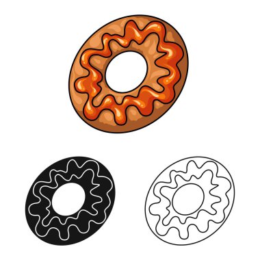 Şekerleme ve mutfak simgesi yalıtılmış nesne. Şekerlemeler ve ürün stok vektör çizim.