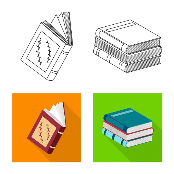 Vector illustration of training and cover icon. Collection of training and bookstore  vector icon for stock. — Stock Vector