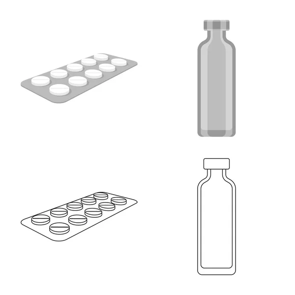 Illustrazione vettoriale del segno al dettaglio e sanitario. Collezione di icone vettoriali retail e wellness per stock . — Vettoriale Stock