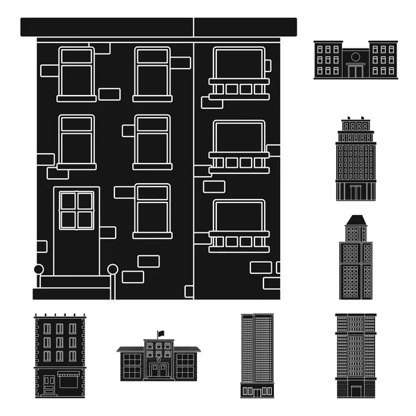 Design vettoriale del simbolo moderno e immobiliare. Collezione di moderno e costruzione stock simbolo per il web . — Vettoriale Stock