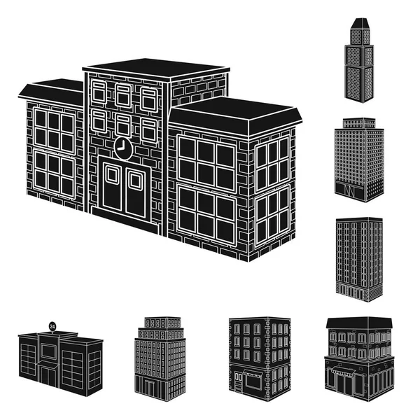 Isolierte Objekt der Architektur und Nachlassschild. Set von Architektur und Build Stock Symbol für Web. — Stockvektor