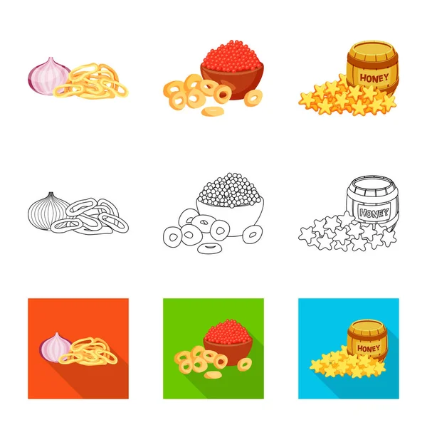 Diseño vectorial del sabor y el símbolo seasonin. Conjunto de sabor y vector orgánico icono para stock . — Vector de stock