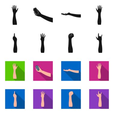 Yalıtılmış nesne ve animasyonlu sembol. Set ve brachioplasti stok vektör illüstrasyon.