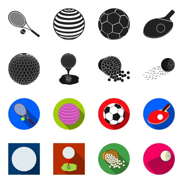 球和足球标志的矢量设计。网络球和篮球股票符号集. — 图库矢量图片