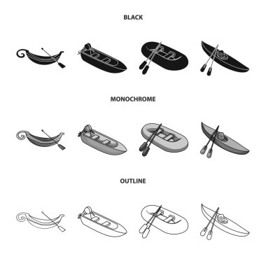 Yelken ve deniz logosu vektör illüstrasyon. Web için yelken ve regatta stok sembolü Seti.