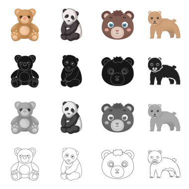 Uyku ve kahverengi simgesi izole nesne. Uyku ve hayvan stok vektör illüstrasyon koleksiyonu.