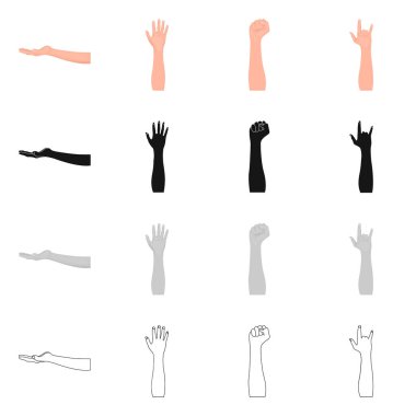 Yalıtılmış nesne ve animasyonlu sembol. Stok için brakiyoplasti vektör simgesi nin seti.