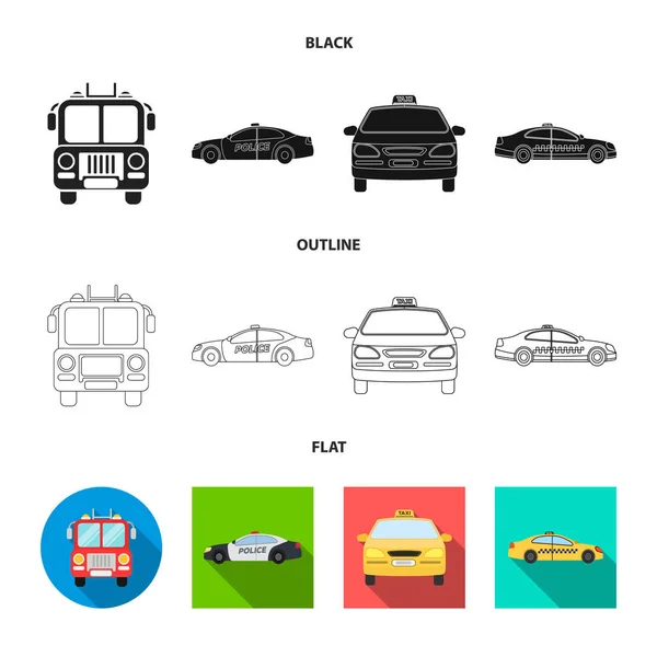 Objeto aislado del motor y el símbolo del camión. Colección de motor y vehículo icono vectorial para stock . — Vector de stock