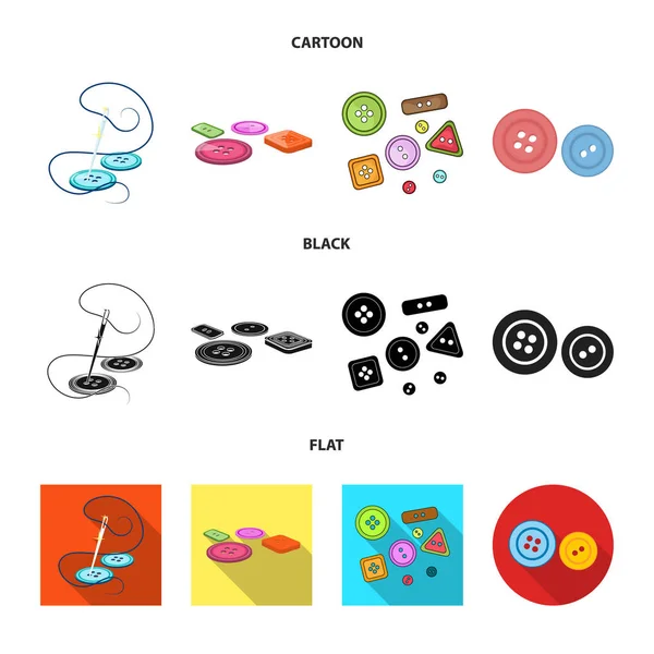 Vektor-Illustration von Schaltfläche und Kreis-Symbol. Sammlung von Button- und Banner-Vektor-Illustrationen. — Stockvektor