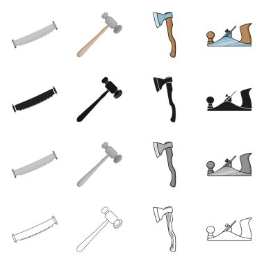 Vektör çizim aracı ve inşaat sembolü. Web aracı ve marangozluk hisse senedi simgesi kümesi.