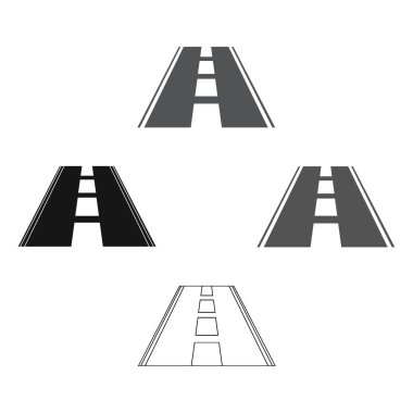 Web ve mobil için vektör çizim yol simgesi