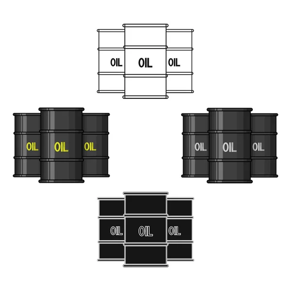 油画桶图标在卡通，黑色风格孤立在白色背景。货币和金融符号股票矢量图. — 图库矢量图片