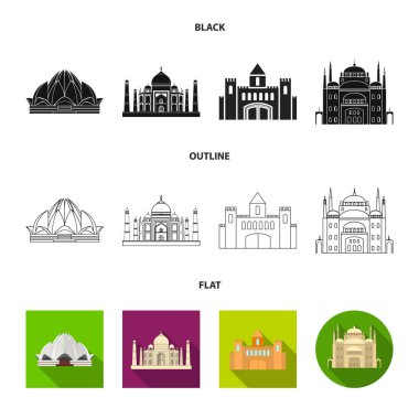 Kasaba ve Chinatown simgesinin vektör Illustration. Web için şehir ve Asya stok sembolü koleksiyonu.