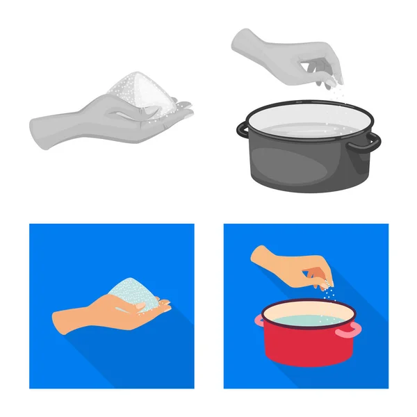 Vektor design av ikonen matlagning och havet. Uppsättning av matlagning och bakning lager vektorillustration. — Stock vektor
