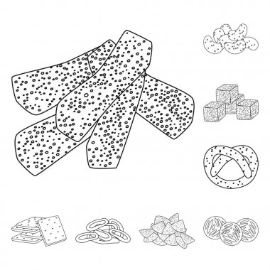 Ürün ve menü sembolünün yalıtılmış nesnesi. Web için ürün ve lezzet stok sembolü seti.