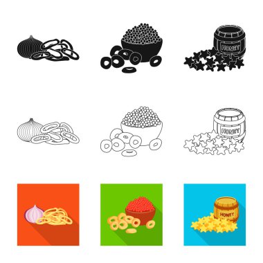 Tat ve daiç logo vektör tasarımı. Tat ve organik hisse senedi vektör çizim koleksiyonu.