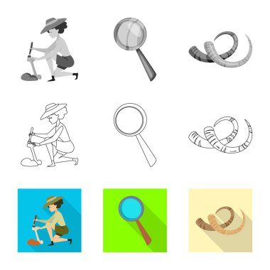 Hikaye ve öğeleri simge vektör Illustration. Hikaye ve öznitelikleri hisse senedi vektör çizim topluluğu.