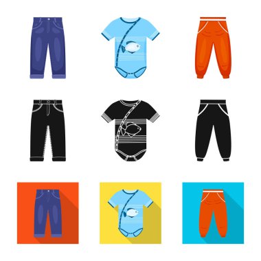 Moda ve giysi simge vektör tasarımı. Moda ve pamuk hisse senedi simgesi için web topluluğu.