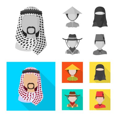 Kopyacı ve yerleşik simge vektör tasarımı. Kopyacı ve kültür hisse senedi simgesi web için set.