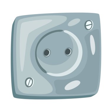 Soket ve elektrik simgesi izole nesne. Web için soket ve plastik stok sembolü koleksiyonu.