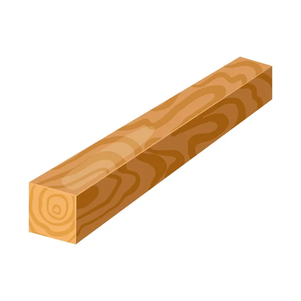 Vector design of timber and piece icon. Set of timber and section  stock symbol for web. — Stock Vector