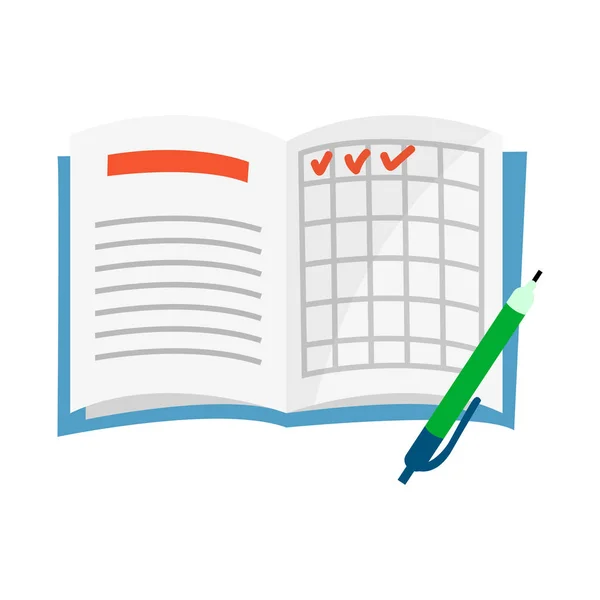 Vector illustration of notepad  and notebook icon. Collection of notepad  and cover stock symbol for web. — Stock Vector