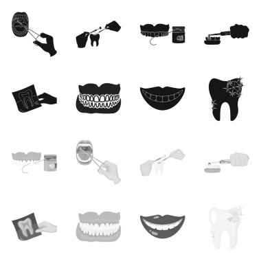 Diş ve mutlu işareti vektör çizimi. Diş ve hisse senedi vektör çizim beyazlatma.