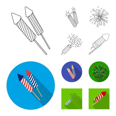 Festival ve yaz sembolü yalıtılmış nesne. Hisse senedi için Festivali ve tatil vektör simge topluluğu.