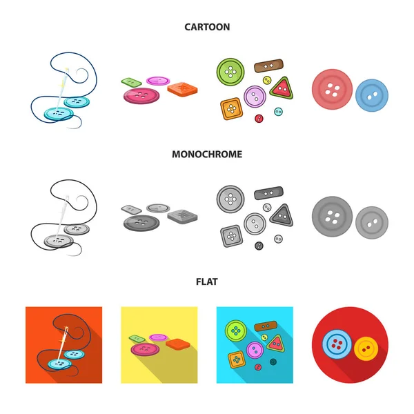 Vektor-Illustration von Schaltfläche und Kreis-Symbol. Sammlung von Schaltflächen und Bannervektorsymbolen für Aktien. — Stockvektor