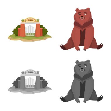 Doğa ve eğlence sembolü yalıtılmış nesne. Hisse senedi için doğa ve eğlence vektör simge kümesi.