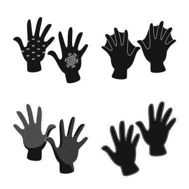 Sıcak ve konfor logo vektör tasarımı. Web için sıcak ve stil hisse senedi simgesi kümesi.