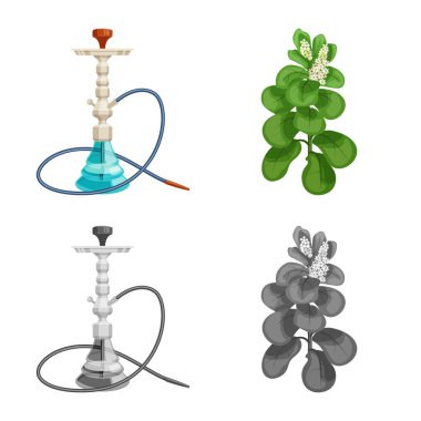 Çöp illüstrasyon vektör ve logo durdurmak. Hisse senedi için çöp ve alışkanlık vektör simge topluluğu.