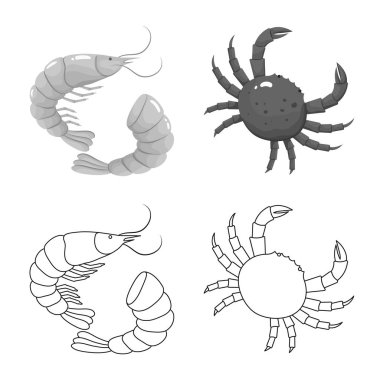 Taze vektör çizim ve restoran oturum açın. Taze ve deniz hisse senedi vektör çizim topluluğu.