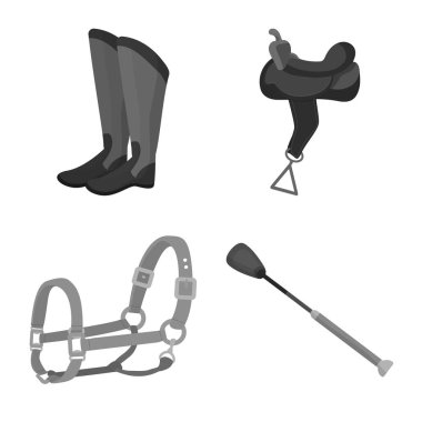 Irk ve atı simge yalıtılmış nesne. Yarış ve hisse senedi için vektör simge yarış koleksiyonu.