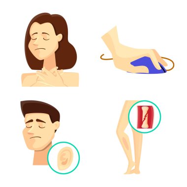 Ağrı ve hastalık logo yalıtılmış nesne. Ağrı ve yaralanma hisse senedi simgesi için web topluluğu.