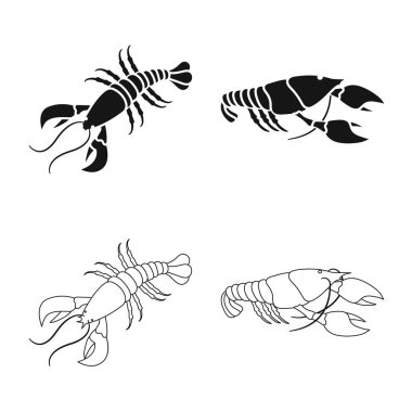 Meze ve okyanus işareti yalıtılmış nesne. Meze ve incelik hisse senedi vektör çizim seti.