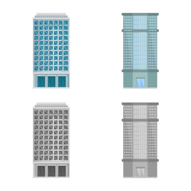 Belediye vektör çizim ve Merkez kutsal kişilerin resmi. Emlak hisse senedi vektör çizim ve Belediye kümesi.