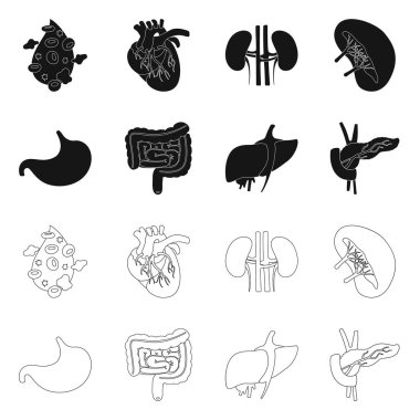 Biyoloji ve bilimsel simge vektör Illustration. Hisse senedi için biyoloji ve laboratuvar vektör simge topluluğu.