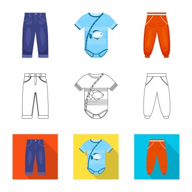 Moda ve giysi simge vektör tasarımı. Moda ve pamuk hisse senedi simgesi için web topluluğu.