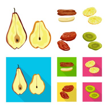 Gıda ve ham logo vektör tasarımı. Gıda ve doğa hisse senedi simgesi için web topluluğu.