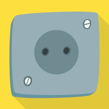 Vector design of socket and electric  sign. Set of socket and plastic stock symbol for web.