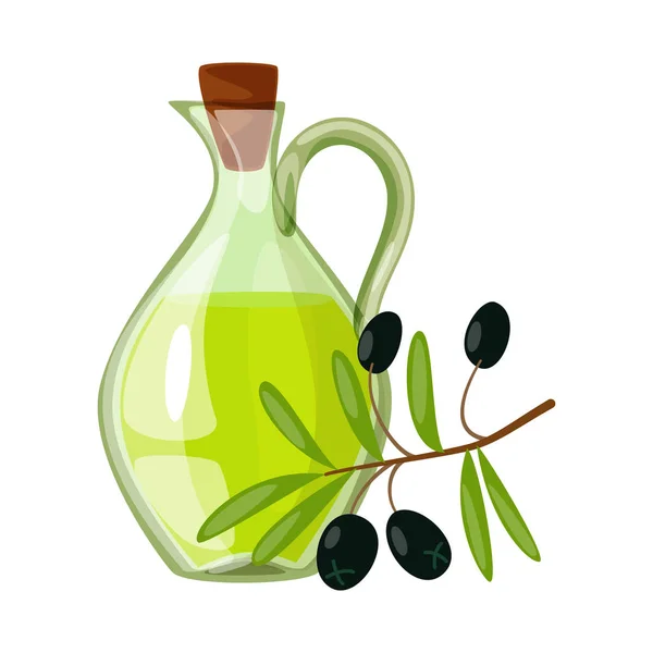 Ilustración vectorial del logotipo del olivo y la fruta. Colección de ilustración de vectores oleícolas y alimentarios . — Archivo Imágenes Vectoriales