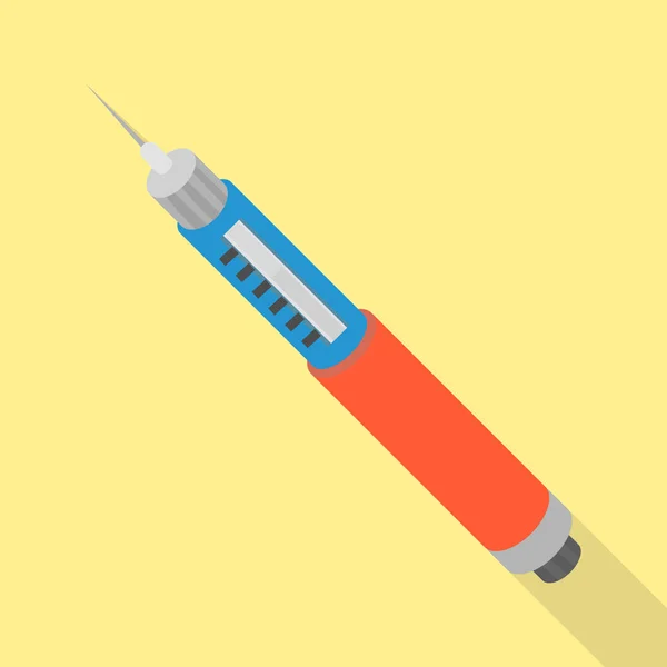 Isoliertes Objekt von Insulin und Injektionssymbol. Insulinsatz und diabetischer Aktienvektor Illustration. — Stockvektor