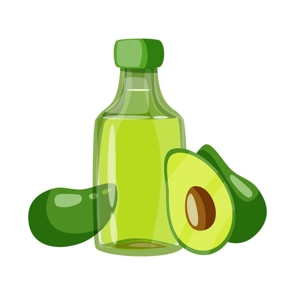 Vector illustratie van avocado en product logo. Verzameling van avocado en groene voorraad symbool voor web. — Stockvector