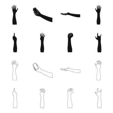 Yalıtılmış nesne ve animasyonlu simge. Web için set ve Kol germe stok sembolü.