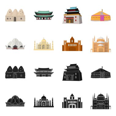 Kasaba ve Chinatown işareti izole nesne. Web için şehir ve Asya stok sembolü seti.