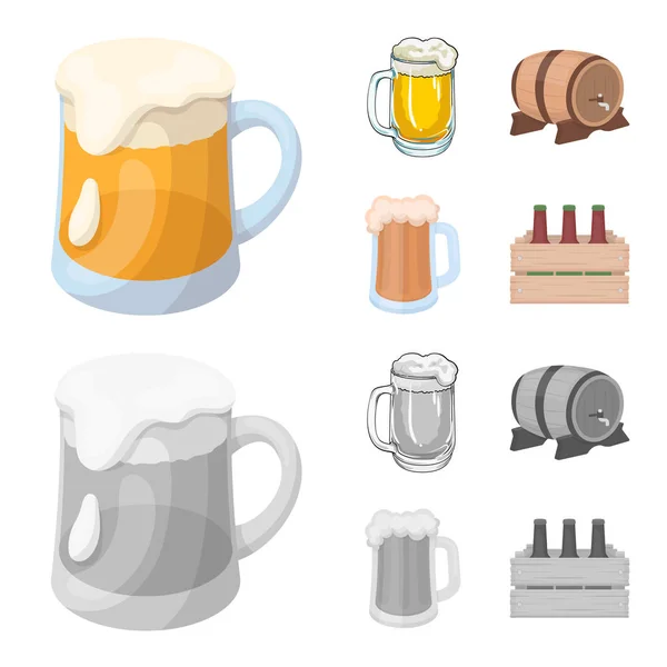 Vektor-Design von Minimal und Pint Icon. Sammlung minimaler und handwerklicher Vektor-Illustrationen. — Stockvektor