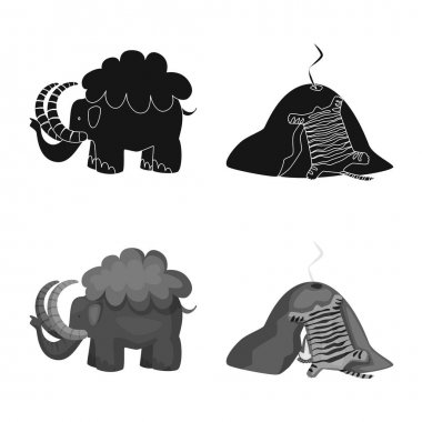 Evrim ve tarih öncesi simge vektör Illustration. Evrim ve geliştirme hisse senedi simgesi için web topluluğu.